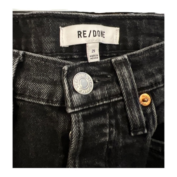 Re/Done 70s Stove Pipe Jeans in Washed Noir Size 25 WA1 - Picture 3 of 7
